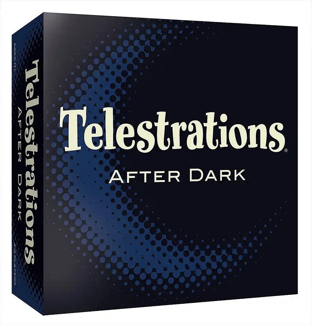 Telestrations after dark trivia game box