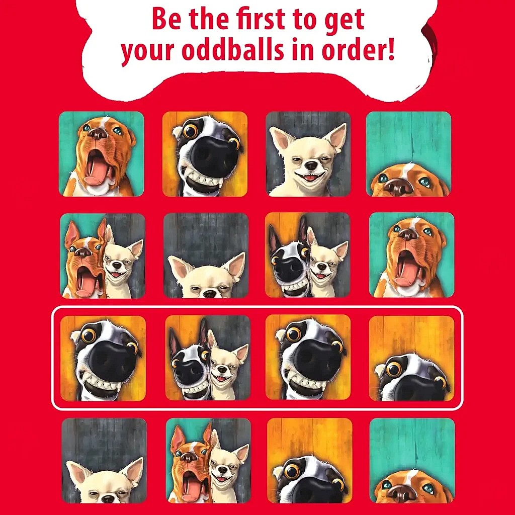 The Oddballs dog card game rules illustration