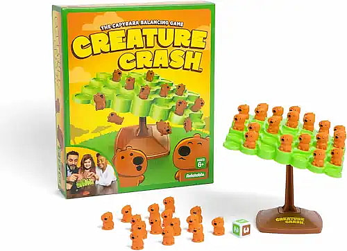 Creature Crash by Relatable kids game product photo of the box and the board