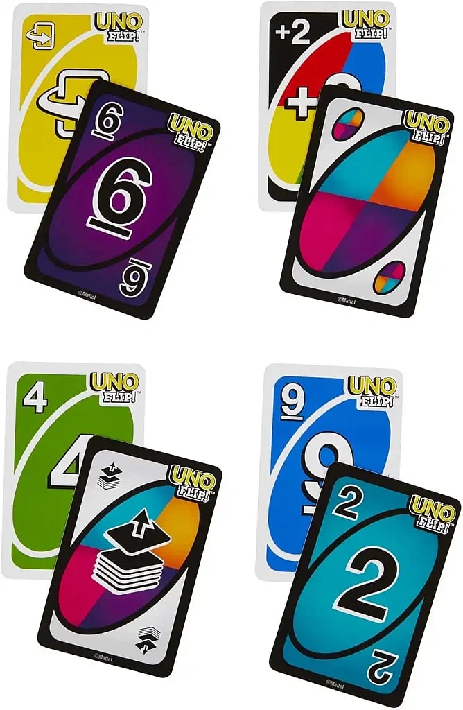 Example card for UNO flip card game rules